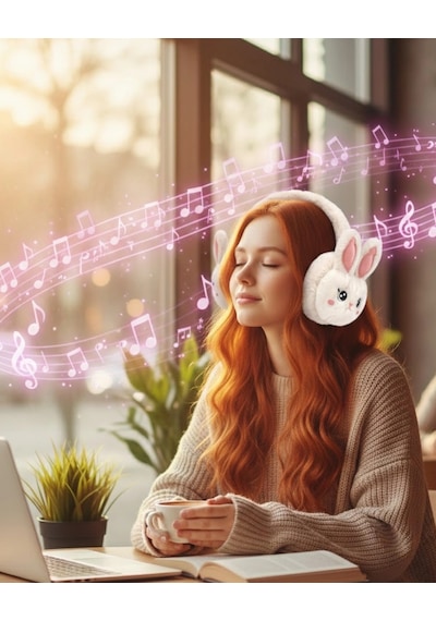 Mey İthalat Tavşan Kulaklı Bluetooth Kulaklık Şarjlı Kablosuz Stereo Ses