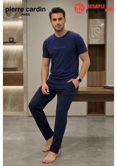 Pierre Cardin Paris Premium Erkek %100 Pamuklu Rahat Kalıp Cepli Kısa Kollu Pijama Takım Lacıvert Pierre Cardin Paris Premium Erkek %100 Pamuklu Rahat Kalıp Cepli Kısa Kollu Pijama Takım Lacıvert
