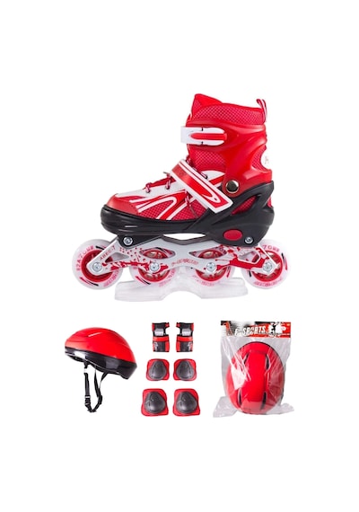Çift Sıra Ayarlanabilir Alıştırma Pateni + Kask + Dizlik Seti Nocolor-ee0e59f2