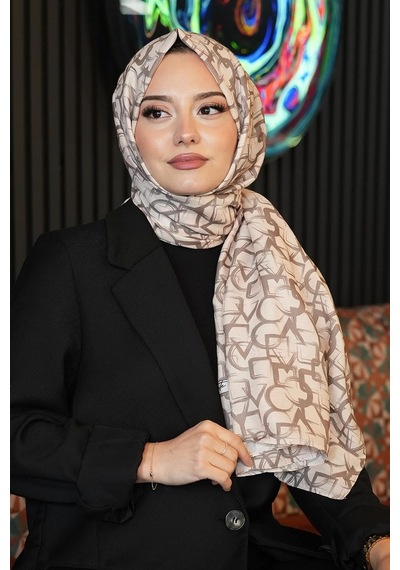 Geometrik Desen Bej Soft Pamuk Şal Çok Renkli8 Çok Renkli