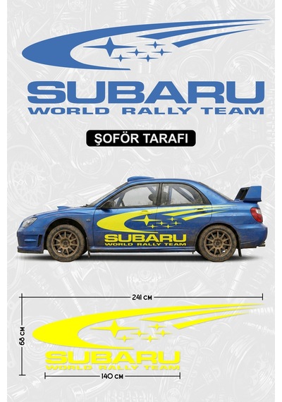 Subaru World Rally Team Yan Gövde Sticker Şoför - 864812213