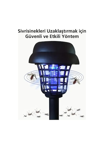Solar Güneş Enerjili Sivrisinek Kovucu Lamba 2li Bahçe Balkon Işığı Led Aydınlatma Lamba Model 43643643634634