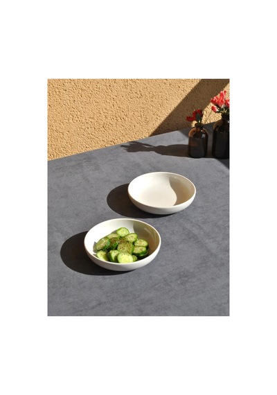4 Adet Porselen Çukur Kase 13 Cm Küçük Boy Meze Kahvaltılık Tabak Beyaz