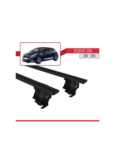 Peugeot 208 2012-2015 Arası İle Uyumlu Ace-4 Ara Atkı Tavan Barı Siyah