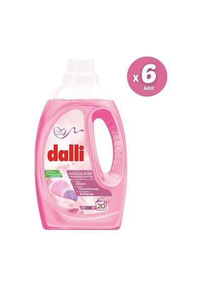 Dalli Yünlü ve İpekliler için Sıvı Deterjan 20 Yıkama 1 Koli 6 x 1100 ML