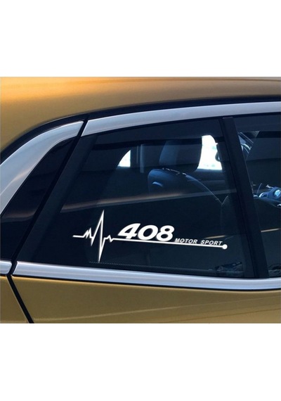 Peugeot 408 Yan Cam Sticker Oto Kapı Çıkartma 20Cmx7Cm