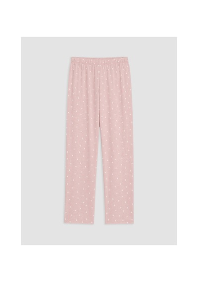 Lcw Dream Pembe Gömlek Yaka Desenli Kadın Pijama Takım