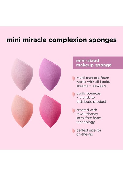 Lexroo 4 Mini Miracle Complexion Sponges - 4 Lü Makyaj Süngeri 1 Paket 1 X 1 Adet
