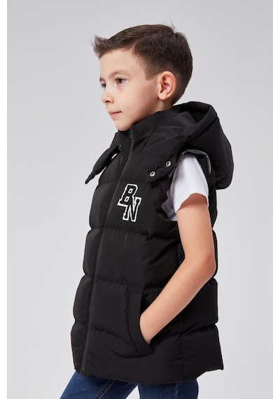 Benitto Kids Kapüşonlu Erkek Çocuk Şişme Yelek 51310 Siyah