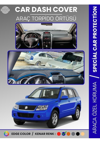 Suzukı Grand Vitara 2006-2012 Torpido Örtüsü Panel Torpido Koruma Tam Uyum Uv Koruma Hızlı Montaj - 593 Stiloto