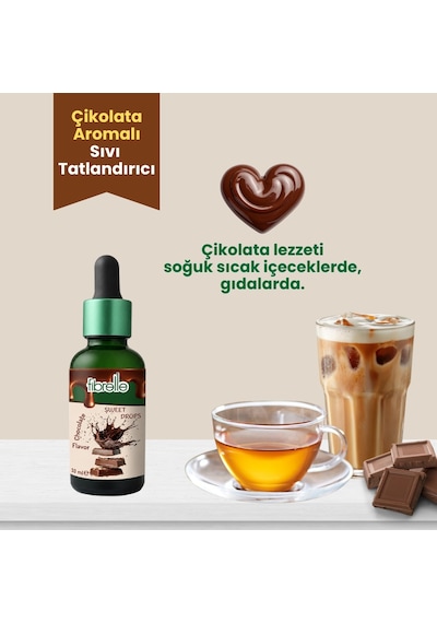 Fibrelle Çikolata Aromalı Sıvı Tatlandırıcı - 30ml