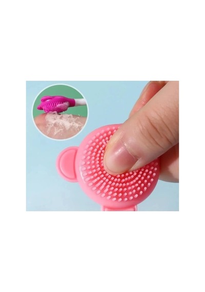 Silikon Yüz Temizleme Fırçası Ve Maske Uygulama Spatulası Beyaz