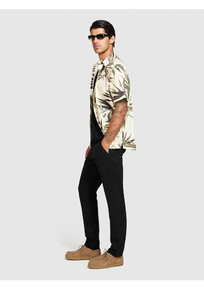 Sisley Pamuk Karışımlı Slim Fit Chino Pantolon Erkek Siyah Pantolon - 324p4teqsf02e