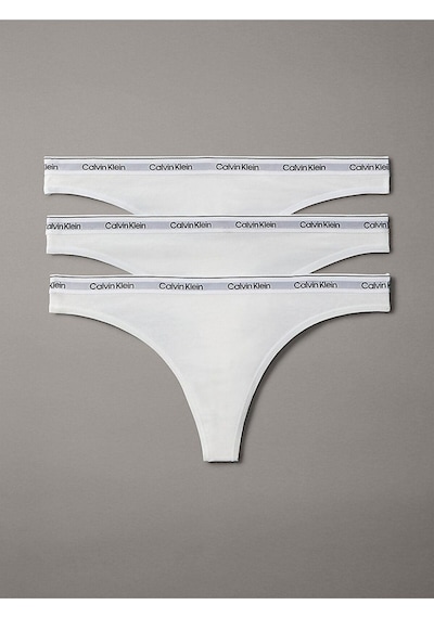 Calvin Klein Kadın Marka Logolu Külot - Elastik Bantlı Rahat Ve Nefes Alabilen Günlük Kullanım - Beyaz-9122 Whıte/whıte/whıte