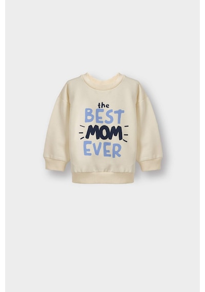 Defacto Erkek Bebek Bisiklet Yaka Baskılı İçi Yumuşak Tüylü 2li Sweatshirt G4283a525wner118 Ekru-er118