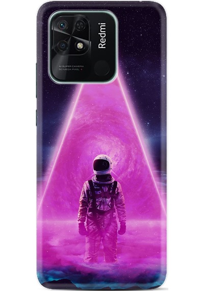 Xiaomi Redmi Poco C40 Kılıf Resimli Desenli Silikon Platinium Series Astro Purple 1890