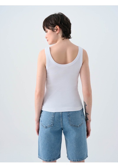 Loft 26yp69000235 Beyaz Kadın Kolsuz T-shirt Lf2038440 Beyaz