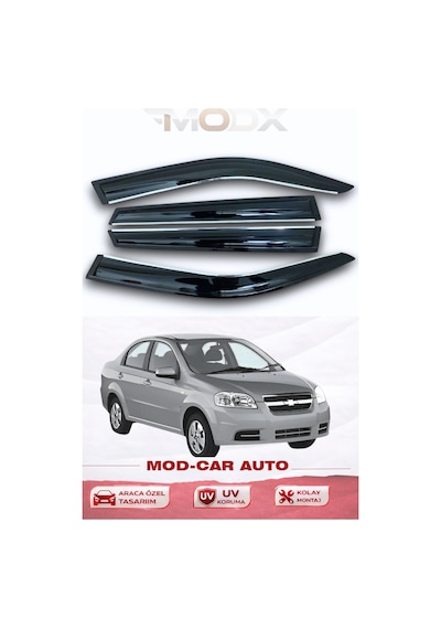 Chevrolet Aveo 2005-2011 Araca Özel Premium Cam Rüzgarlığı A+ Şerit Detaylı