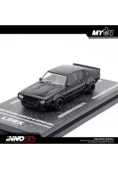 Inno 1/64 Nissan Skyline 2000 Gt-r Kpgc110 Lb Works "kenmeri" Black Çok Renkli