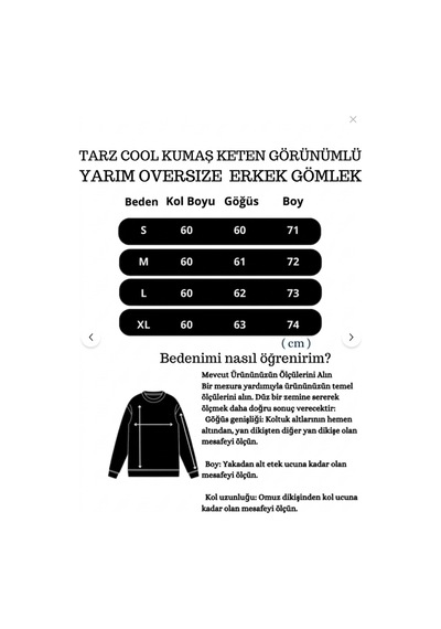 Keten Görünümlü Yarım Oversize Uzun Kollu Erkek Gömlek Mavi