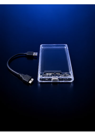 2.5" Usb 3.0 Harici Ssd Harddisk Şeffaf Taşınabilir Hdd Kutusu Sata