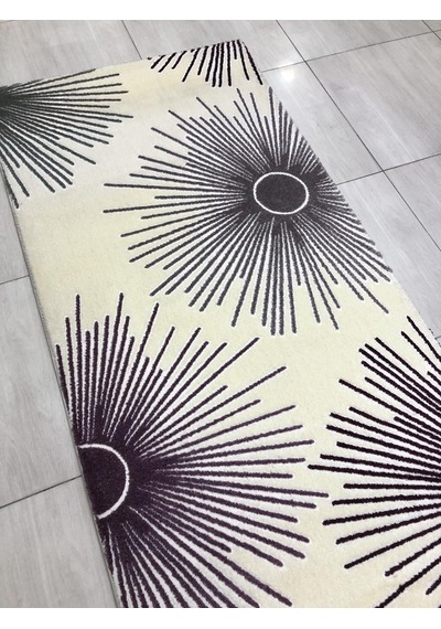 Saray Halı Samyeli 11473 Rn 100X200 Lila Krem 2 Metre Yolluk !