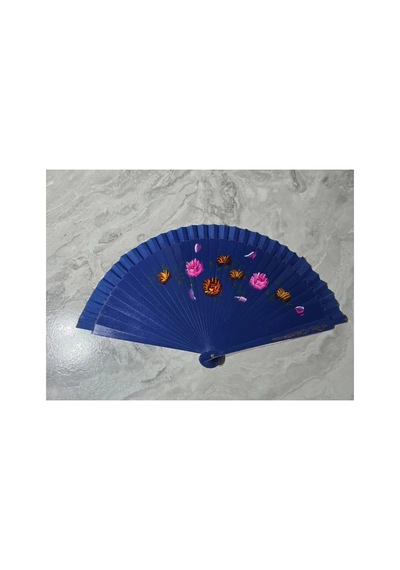 Jenerik Bambu Çift Taraflı Yelpaze Karışık Renkler 12'li Paket