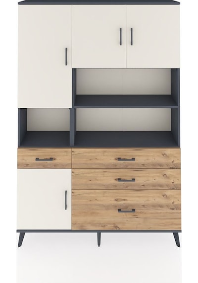 Arges Dolap 9 Raflı 4 Çekmeceli 4 Kapaklı 132x30x195 Antrasit-aytaşı/çam Aytası/atlas Çam Arges Dolap 9 Raflı 4 Çekmeceli 4 Kapaklı 132x30x195 Antrasit-aytaşı/çam Aytası/atlas Çam