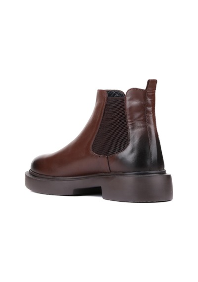 Shoetyle - Kahverengi Deri Erkek Chelsea Bot 250-082-907-kahverengi