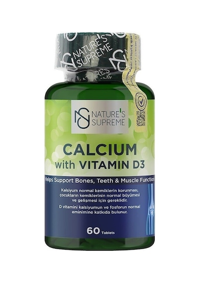 Natures Supreme Calcium With Vitamin D3 60 Tablet Aromasiz