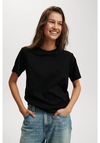 Seeh Siyah Basic Kısa Kollu Kadın T-shirt Sh280