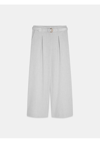 Dilvin 72682 Kemerli Pileli Pantolon-gri