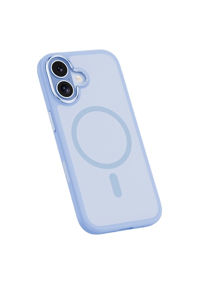 Apple Uyumlu iPhone 17  Kılıf M-safe Şarj Özellikli Benks Mist Magnetik Kapak Açık Mavi Açik Mavi