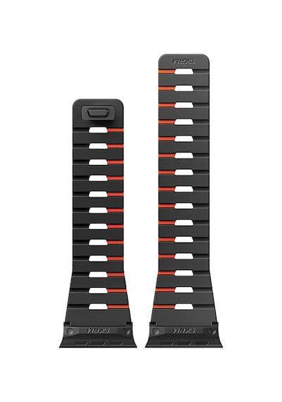 Watch 44mm Skinarma Gemini Serisi Tpu Magnetik Silikon Kordon Siyah-turuncu