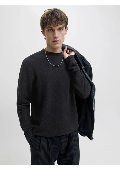 Jack & Jones Jack&jones 12286144 0 Yaka Erkek Triko - Siyah