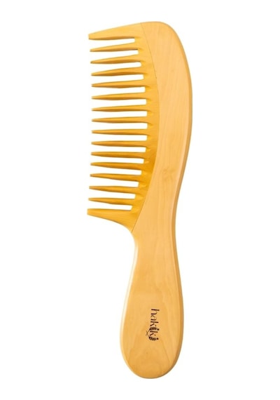 Doğal Geniş Dişli Saplı Şimşir Tarak 23 Cm Ultra Pürüzsüz Yüzey