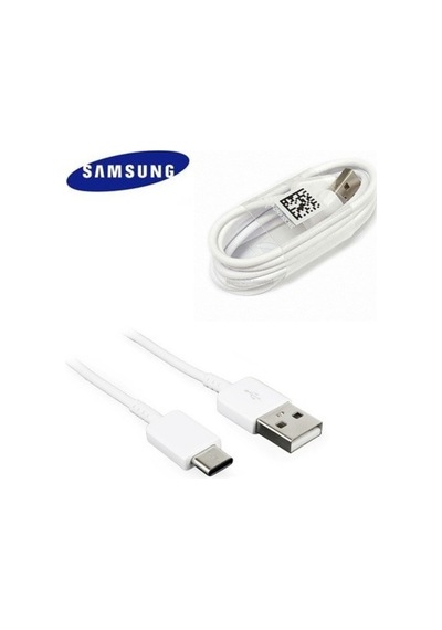 Samsung Uyumlu S8 S9 Şarj Ve Data Kablosu Type C Beyaz