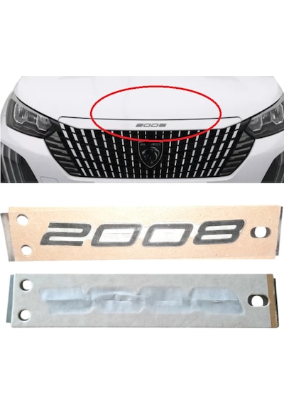 98532082tc Psa Grup Peugeot 2008 Yazı Monogram On Panjur Bazalt Grı