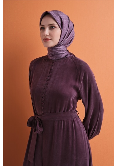 Armine Sura İpek Eşarp 2026-2027 - Sonbahar Kış-asm9622 Mor