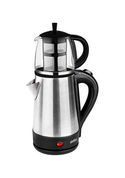 Cam Demlikli Elektrikli Çelik Çaycı Seti 1600w - 1.7lt - 0.7lt Stm-5836 5047