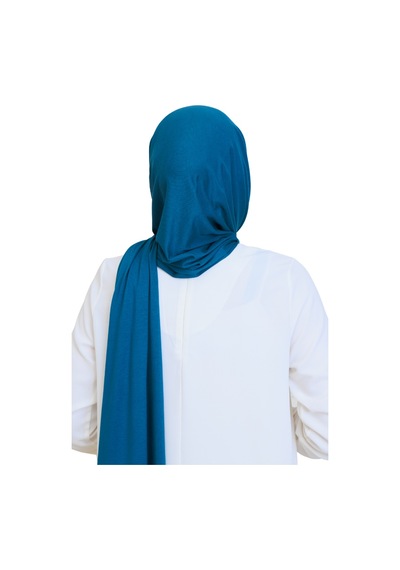 Modish Group Penye Boyun Kapamalı Şal Başörtü Hazır Giyim Turban Esnek Jersey Şal Turkuaz
