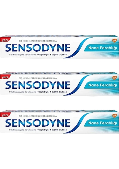 Sensodyne 3 Adet Nane Ferahlığı Diş Macunu 75 Ml