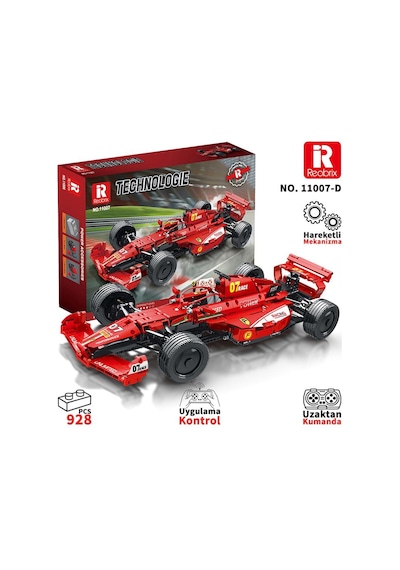 Reobrix Racing Car Dynamic Edition Ferrari F1 11007-d Brick Yapım Seti