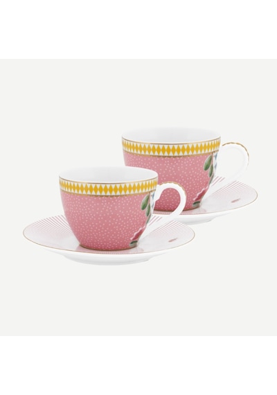 Pembe Porselen Kahve Fincan Seti 120 Ml