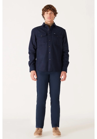 Wrangler Regular Fit Lacivert Erkek Gömlek W232137410 001