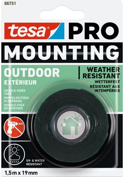 Tesa Pro 66751 Dış Mekan Bantı, 1.5m X 19mm