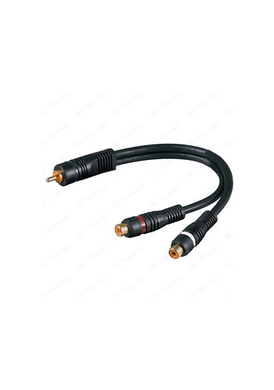 Yüksek Kalite Anfi Y Kablo RCA Erkek to 2xRCA Dişi