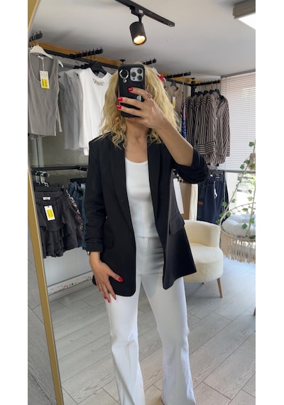 Siyah Oversize Blazer Ceket