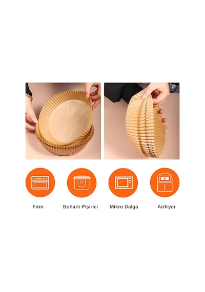 Yui Xiaomi Philips Kumtel Uyumlu 16 CM Airfryer Pişirme Kağıdı