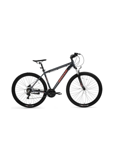 Bisan Atlas Erkek Dağ Bisikleti 43cm V 26 Jant 21 Vites Parlak Gri Kırmızı Gri